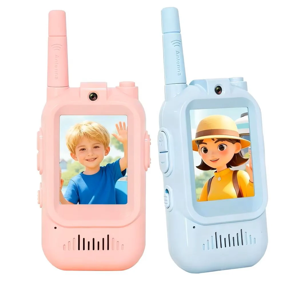 Kids Walkie Talkie Set β 2-Pack Rechargeable Long-Range Radios with Video Screen for Children - Image 3