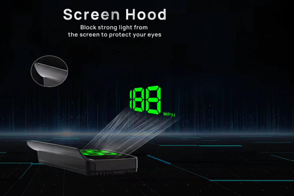 KWHUD Universal Car Head-Up Display β GPS Speedometer & Windshield Speed Projector, USB Plug & Play for All Vehicles - Image 4