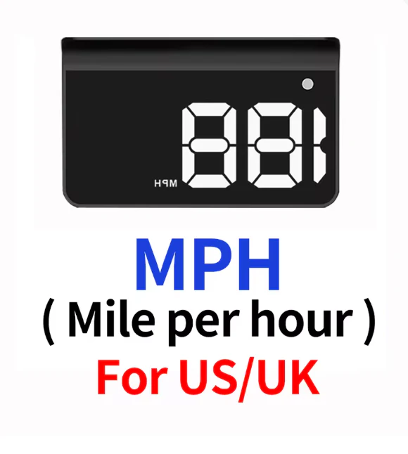 KWHUD Universal Car Head-Up Display β GPS Speedometer & Windshield Speed Projector, USB Plug & Play for All Vehicles - Image 5