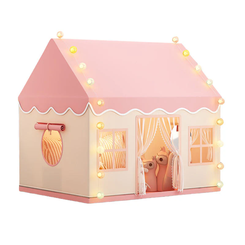 Large Indoor Princess Castle Play Tent – Foldable Toy House with Mesh Windows - Image 5