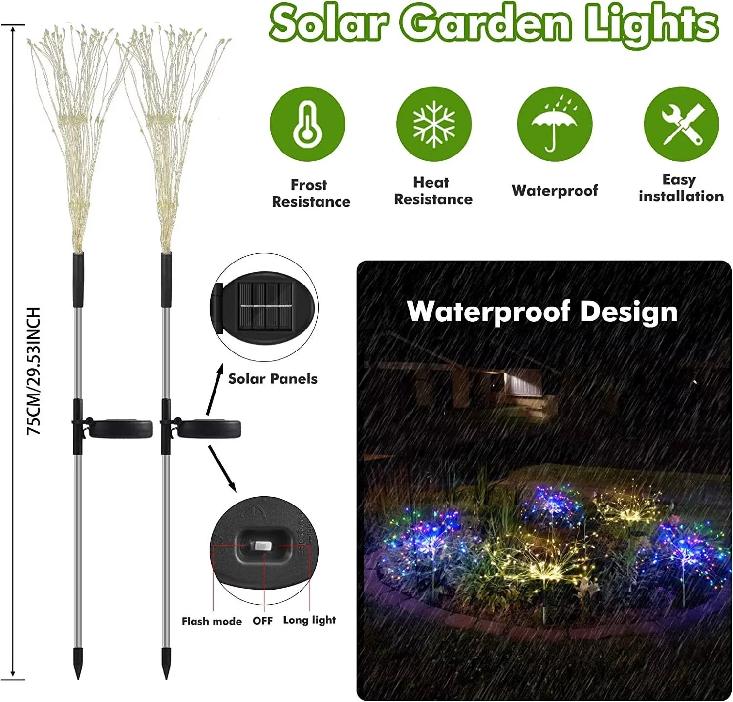 LED Firework String Lights – Retro Fairy Ball Lights for Christmas & Outdoor Garden Décor - Image 5