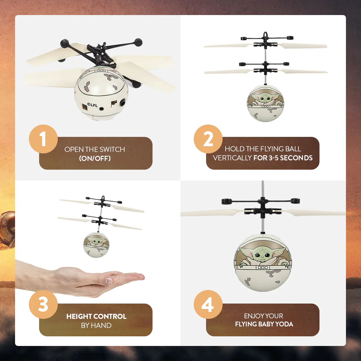 LED Flying UFO Toy – Hover Helicopter Ball for Kids - Image 3