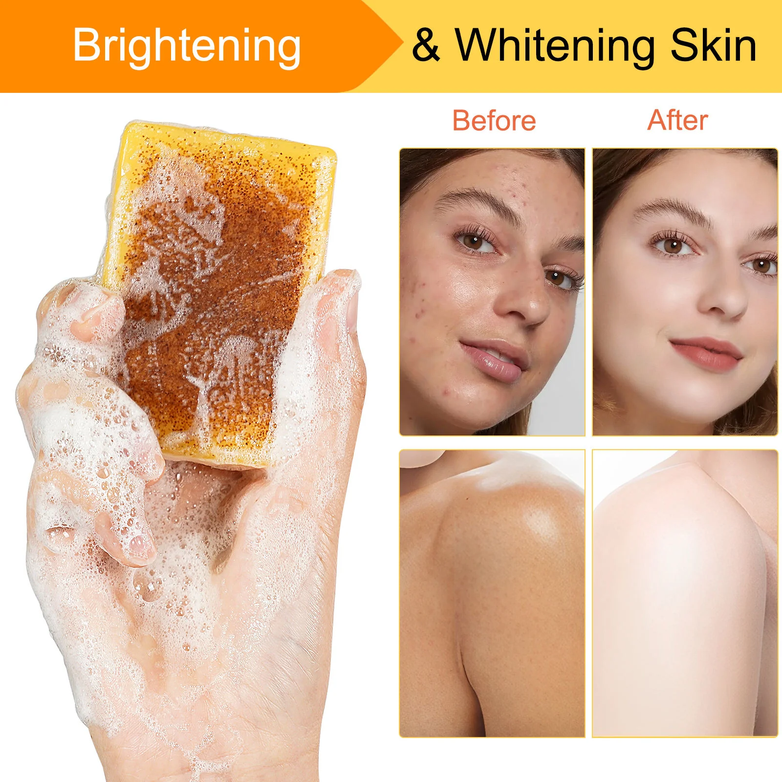 Lemon Turmeric & Kojic Acid Brightening Cleansing Bar - Image 3