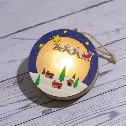 Light-Up Wooden Christmas Decor – LED Hanging Ornament - Image 11