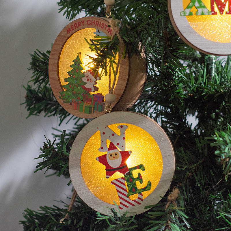Light-Up Wooden Christmas Decor – LED Hanging Ornament - Image 2