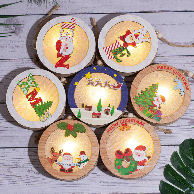 Light-Up Wooden Christmas Decor – LED Hanging Ornament - Image 3