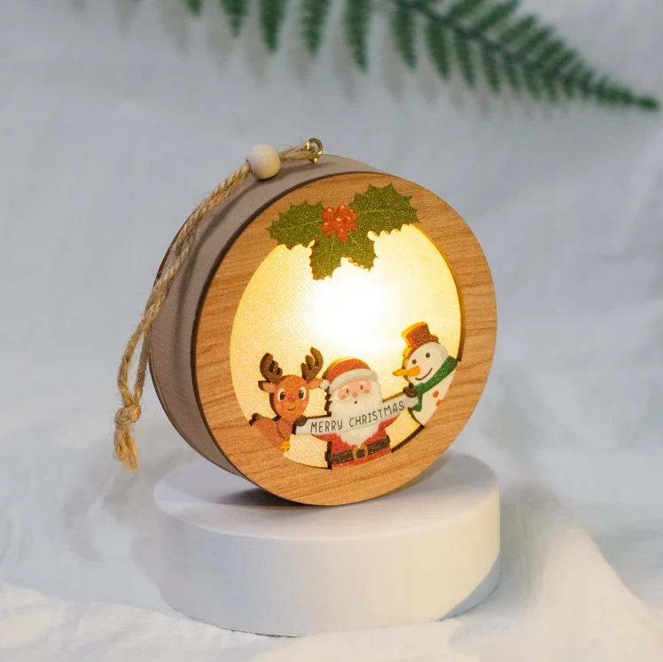 Light-Up Wooden Christmas Decor – LED Hanging Ornament - Image 8