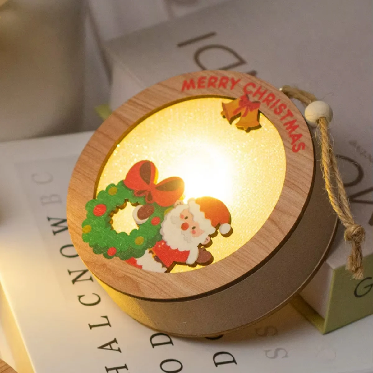 Light-Up Wooden Christmas Decor – LED Hanging Ornament - Image 9