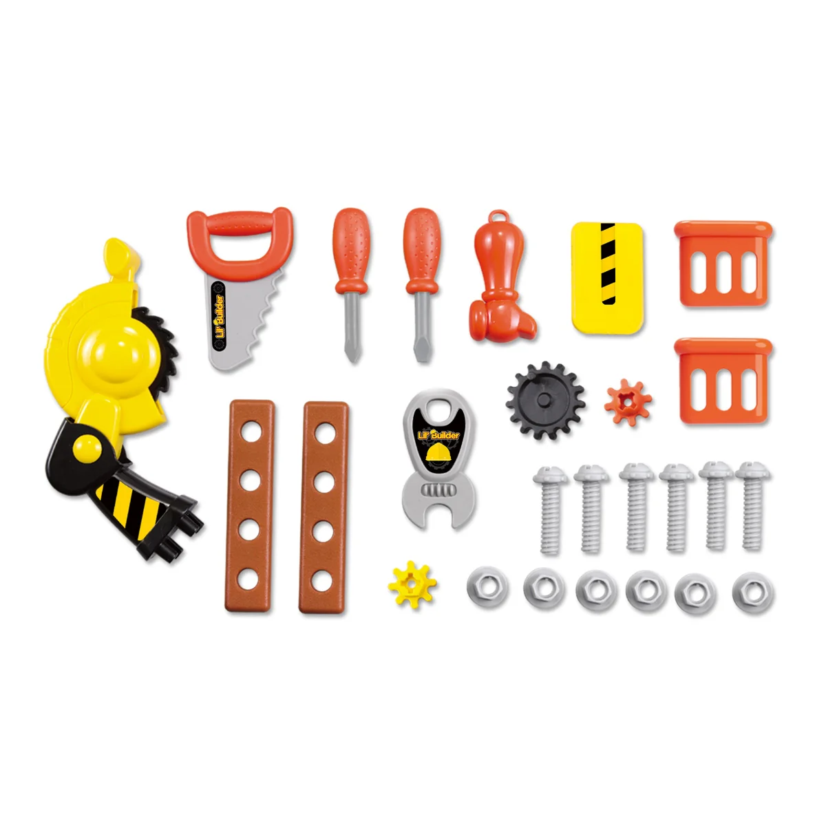 Lil’ Builder Suitcase Playset – 36 Piece Kids Construction Role-Play Kit - Image 3