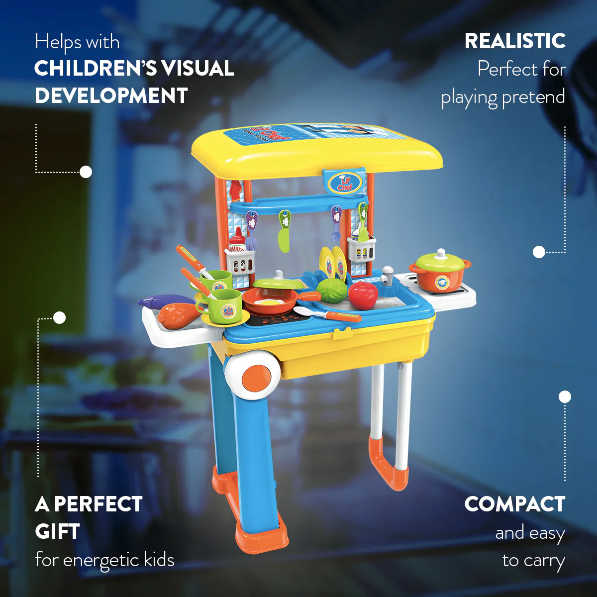 Lil’ Chef Suitcase Playset – 37 Piece Kids Cooking & Kitchen Role-Play Kit - Image 5
