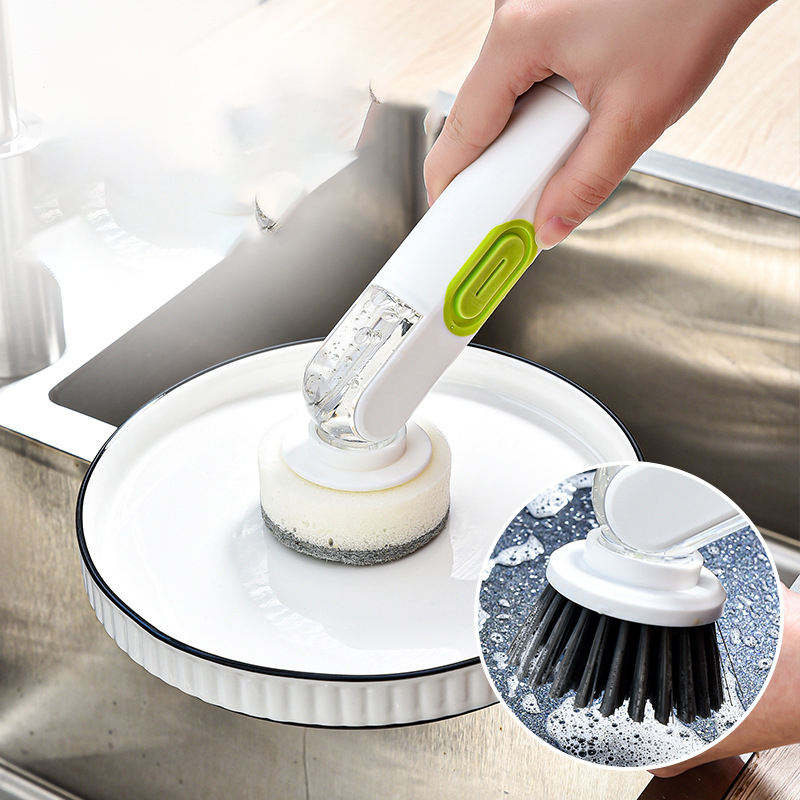 Liquid Dispensing Dish Cleaning Brush - Image 2