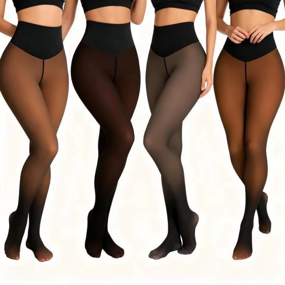 Magic Waist Snatch Fleece-Lined Shapewear Tights - Image 7