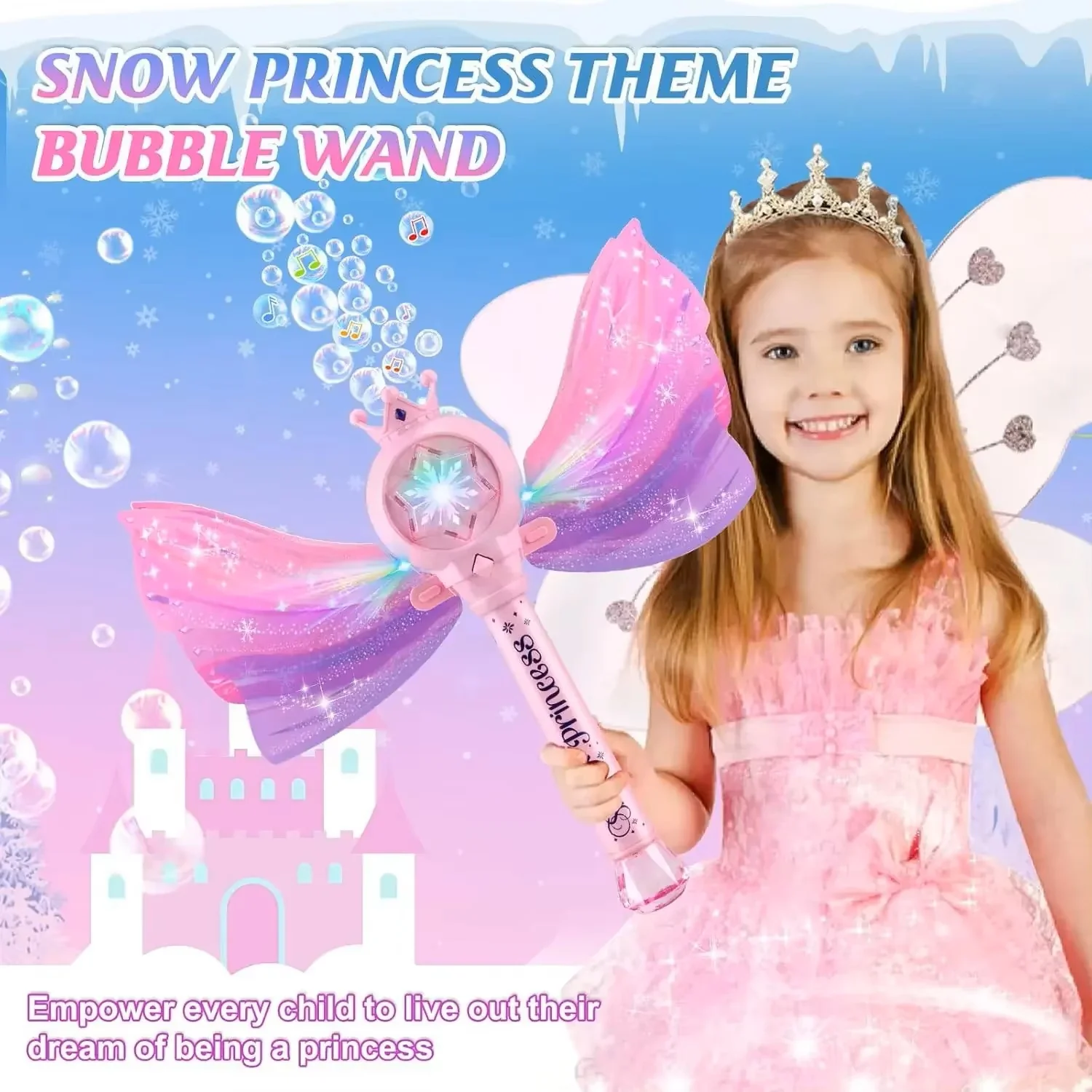 Magical Bubble Wand Toy - Electric/Automatic Bubble Maker for Kids
