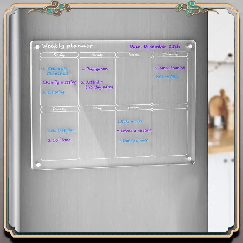 Magnetic Acrylic Fridge Calendar