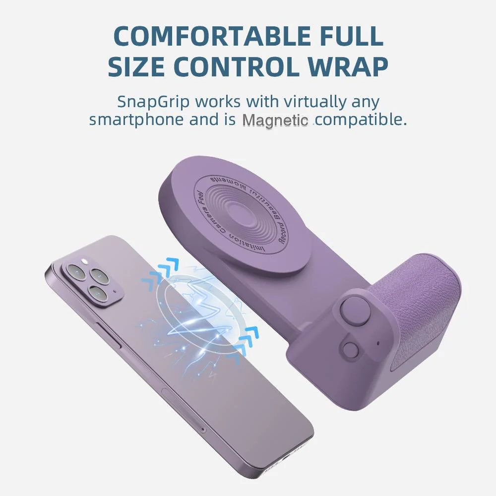 Magnetic Bluetooth Selfie Grip with Remote Control - Image 3