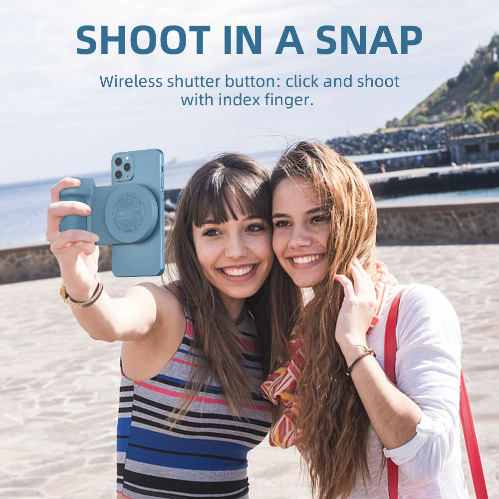 Magnetic Bluetooth Selfie Grip with Remote Control - Image 4