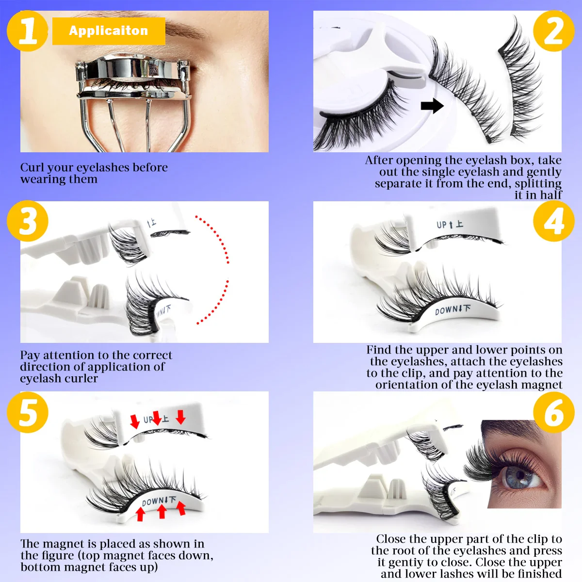 Magnetic False Eyelashes – Natural 3D Wispy Lashes (No Glue Required) - Image 6