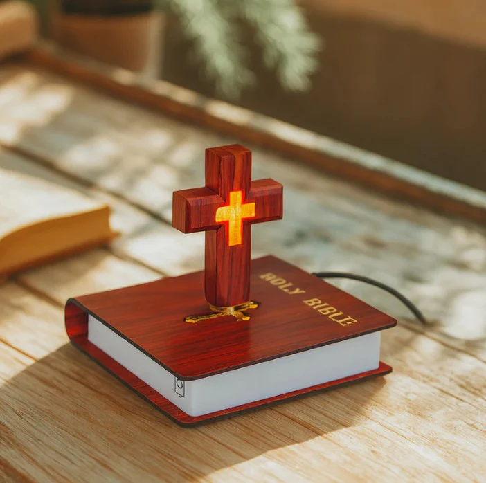 Magnetic Levitating Cross Floating Bible Lamp