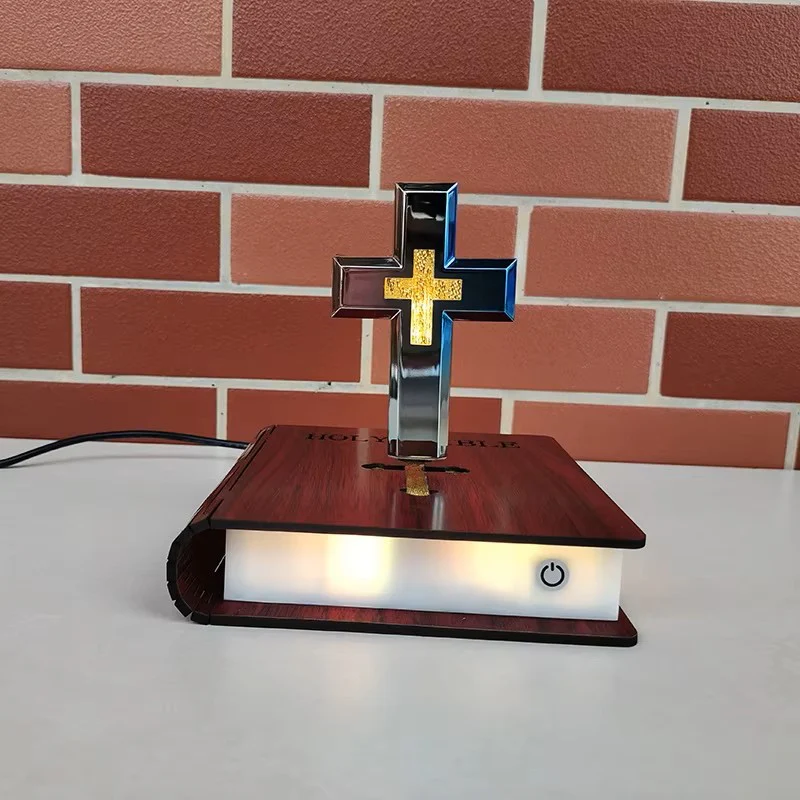 Magnetic Levitating Cross Floating Bible Lamp - Image 3