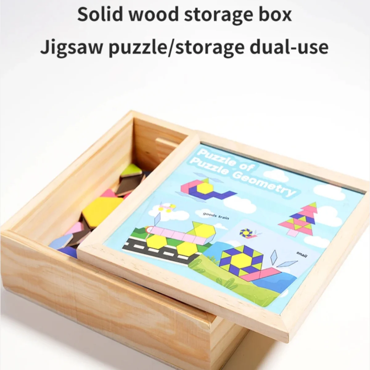 Magnetic Wooden 3D Blocks Puzzle – Montessori Brain Teaser Toy - Image 4