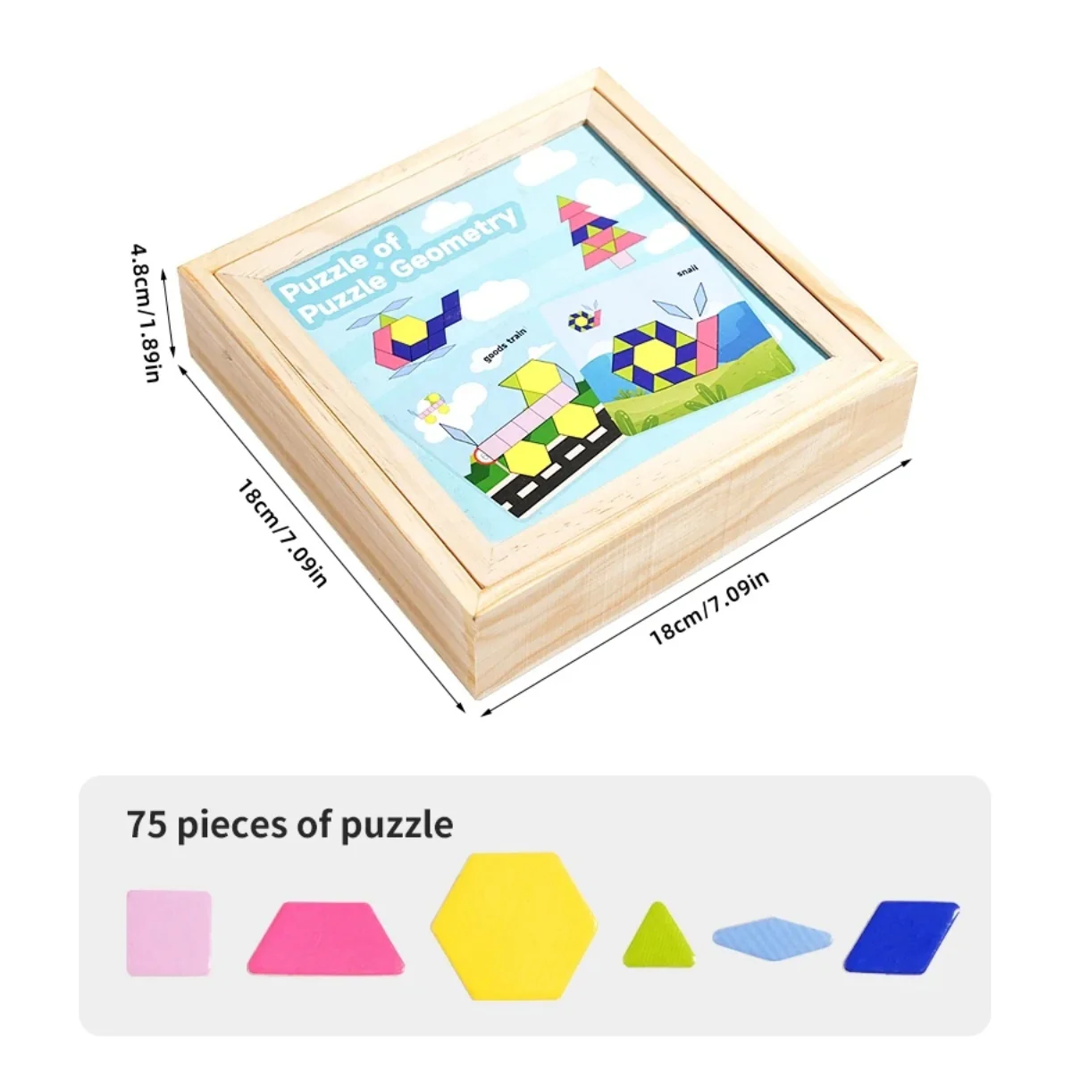 Magnetic Wooden 3D Blocks Puzzle – Montessori Brain Teaser Toy - Image 5