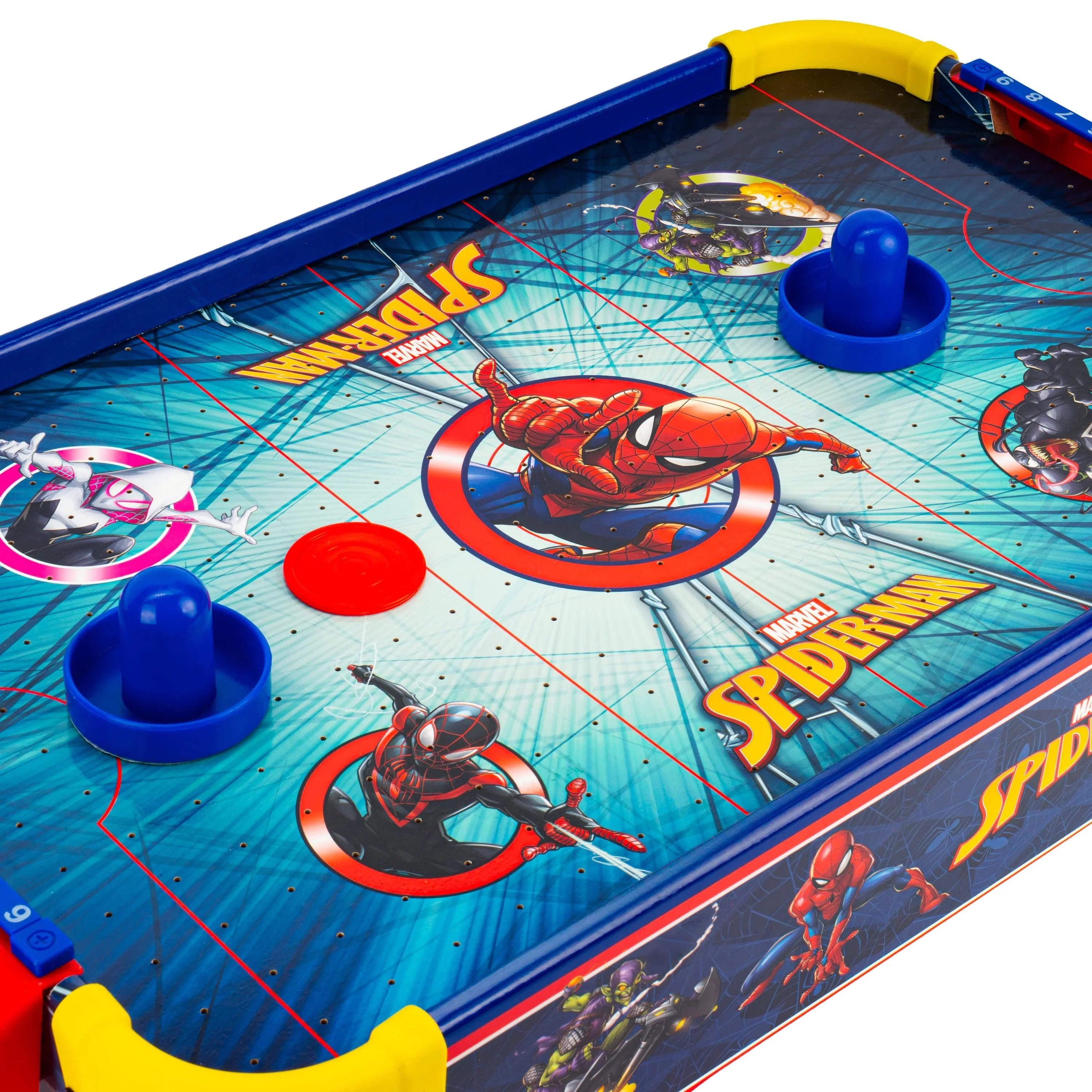 Marvel Spider-Man Electric Tabletop Air Hockey (Wood) - Image 5