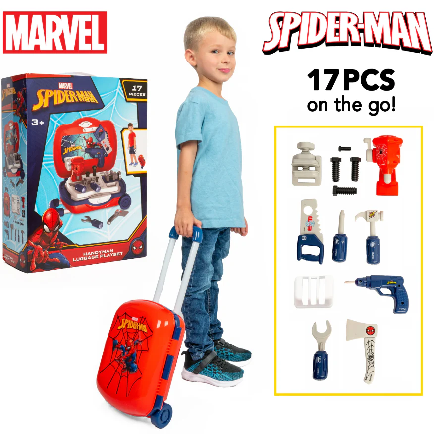 [Marvel] Spider-Man Handyman Luggage – 17 Piece Tool Kit