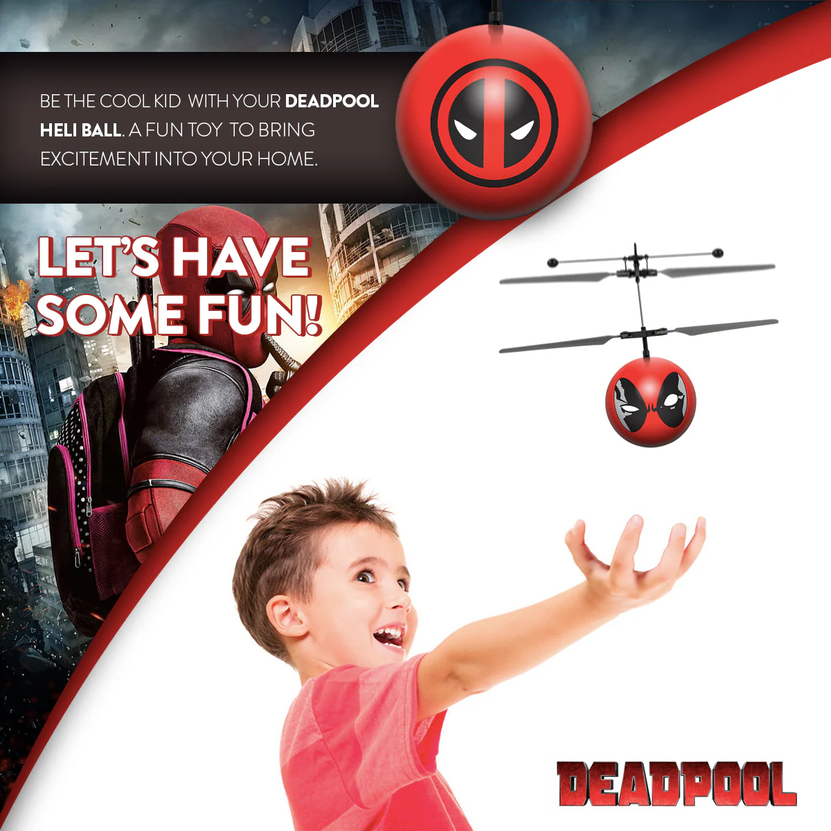 Marvel X-Men Deadpool IR UFO Ball Helicopter - Image 4