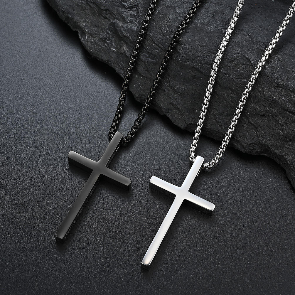 Men's Stainless Steel Cross Necklace - Image 3