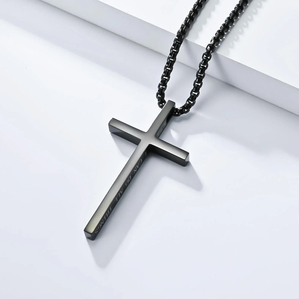 Men's Stainless Steel Cross Necklace - Image 8