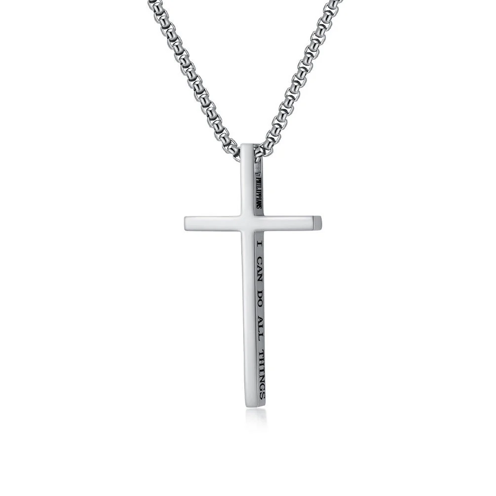 Men's Stainless Steel Cross Necklace - Image 9