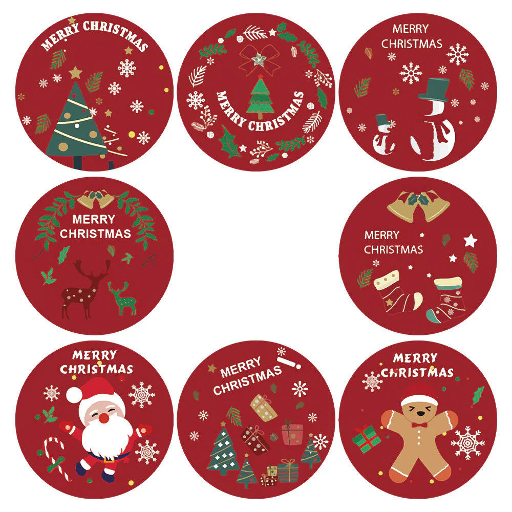 Merry Christmas Decorative Sticker Roll - 500pcs - Image 3
