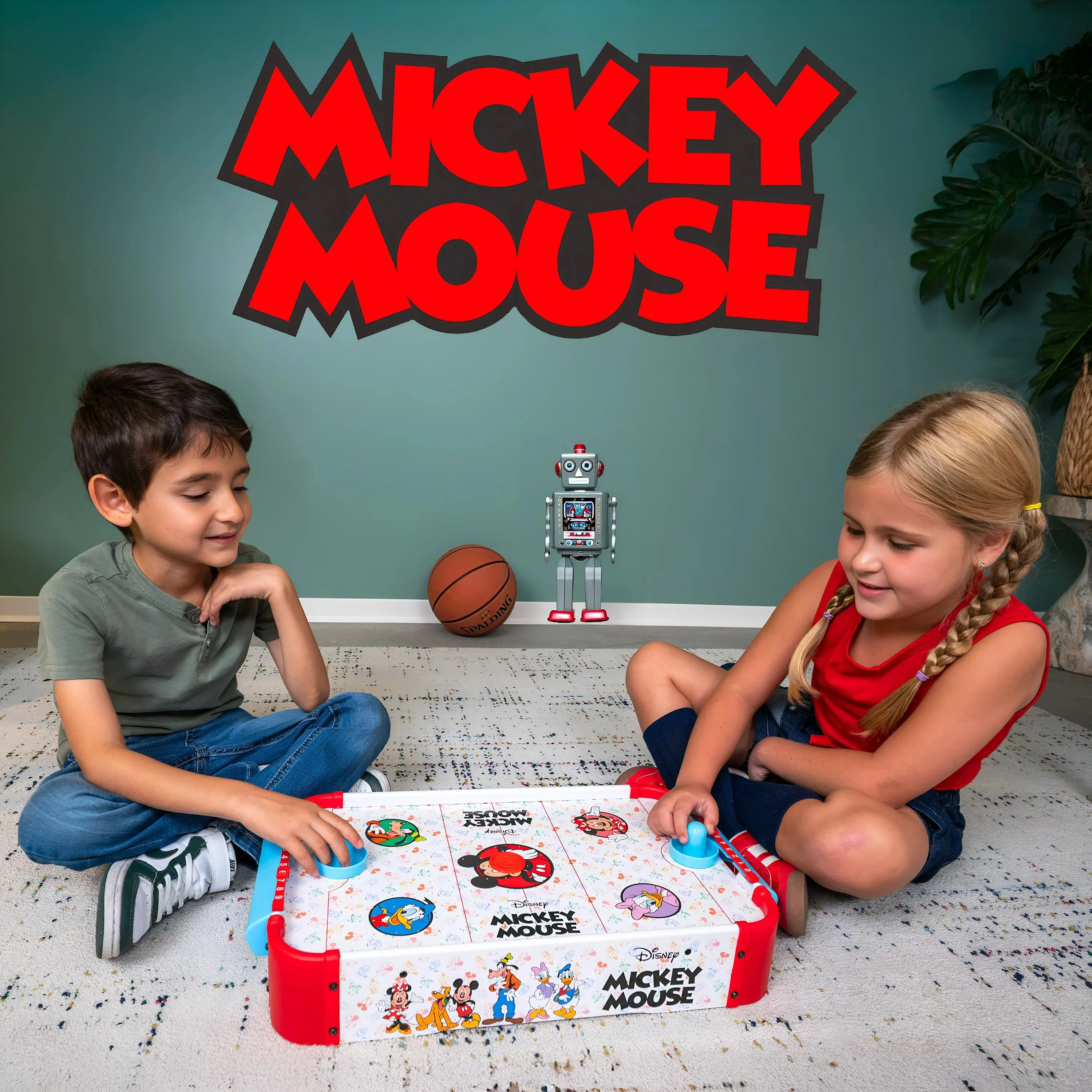 Mickey Mouse Electronic Tabletop Air Hockey (Wood) - Image 5