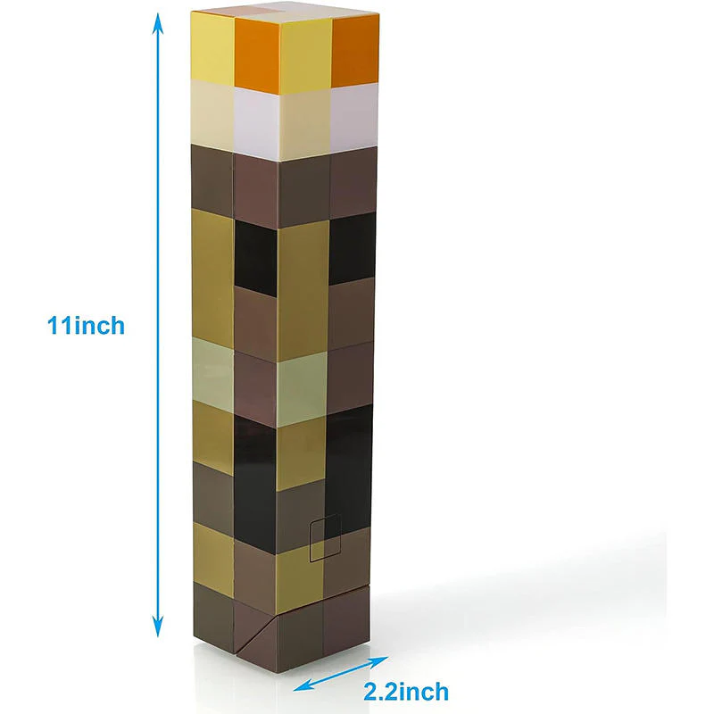 Minecraft-Inspired Color-Changing LED Torch Light – USB Rechargeable Wall-Mounted Night Light - Image 5
