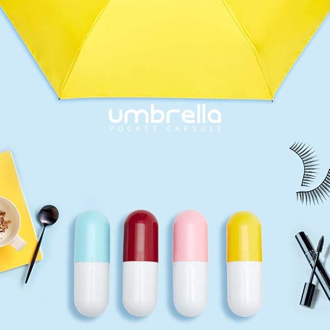 Mini Pocket Umbrella with Protective Capsule Case - Image 2