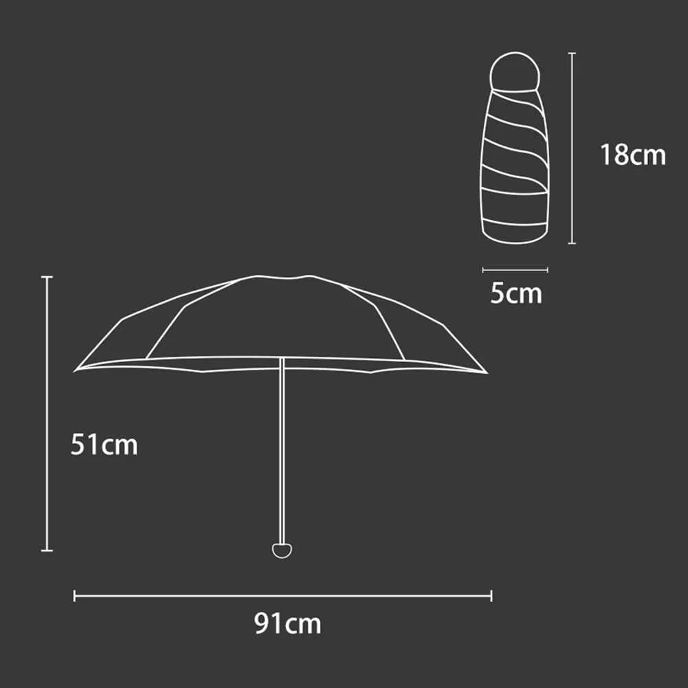 Mini Pocket Umbrella with Protective Capsule Case - Image 4