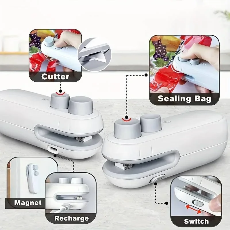 Mini Portable Heat Sealer Rechargeable Food Bag Sealer - Image 6