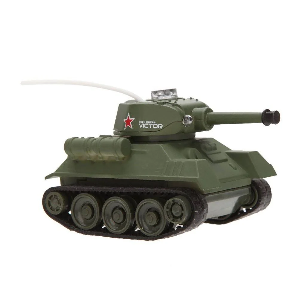 Mini RC Battle Tank with IR Remote Control, Micro Scale Toy Tank for Kids - Image 3