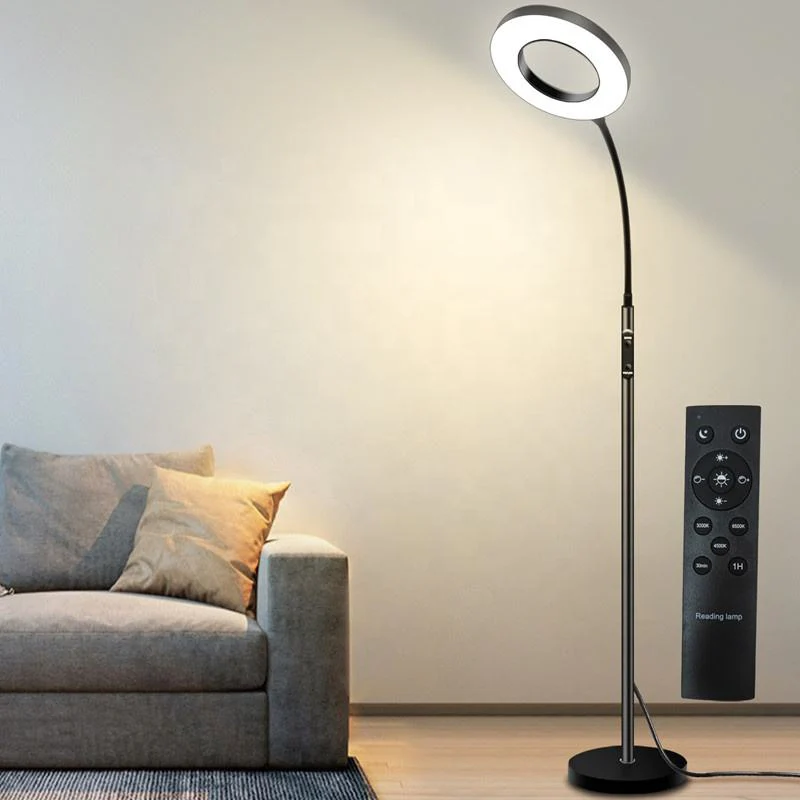Modern LED Floor Standing Lamp with Remote Control Adjustable Color Temperature - Image 2