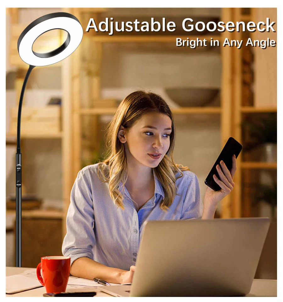 Modern LED Floor Standing Lamp with Remote Control Adjustable Color Temperature - Image 4