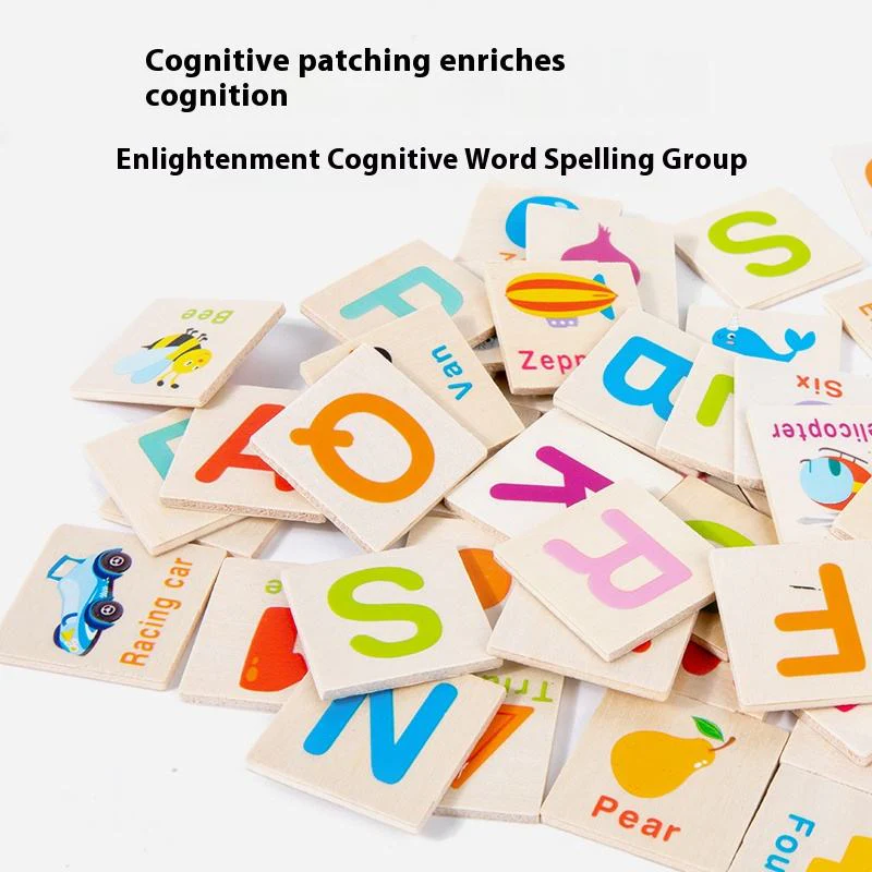 Montessori Alphabet Classification Puzzle Box – Wooden Cognitive Learning Toy - Image 2