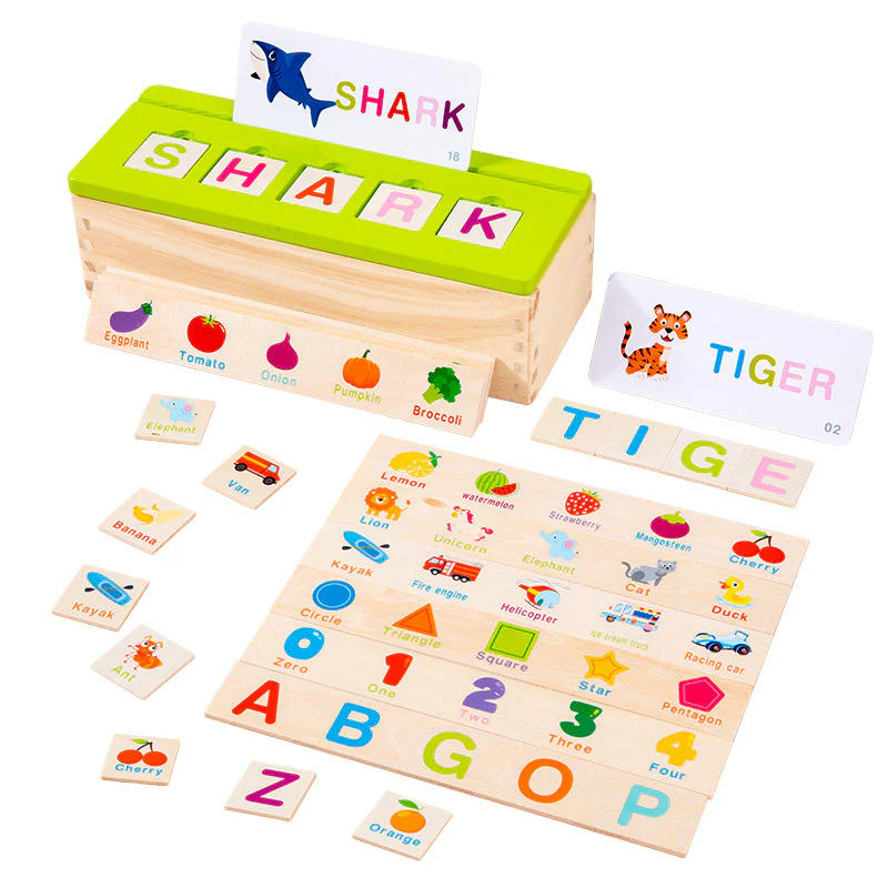 Montessori Alphabet Classification Puzzle Box – Wooden Cognitive Learning Toy - Image 6
