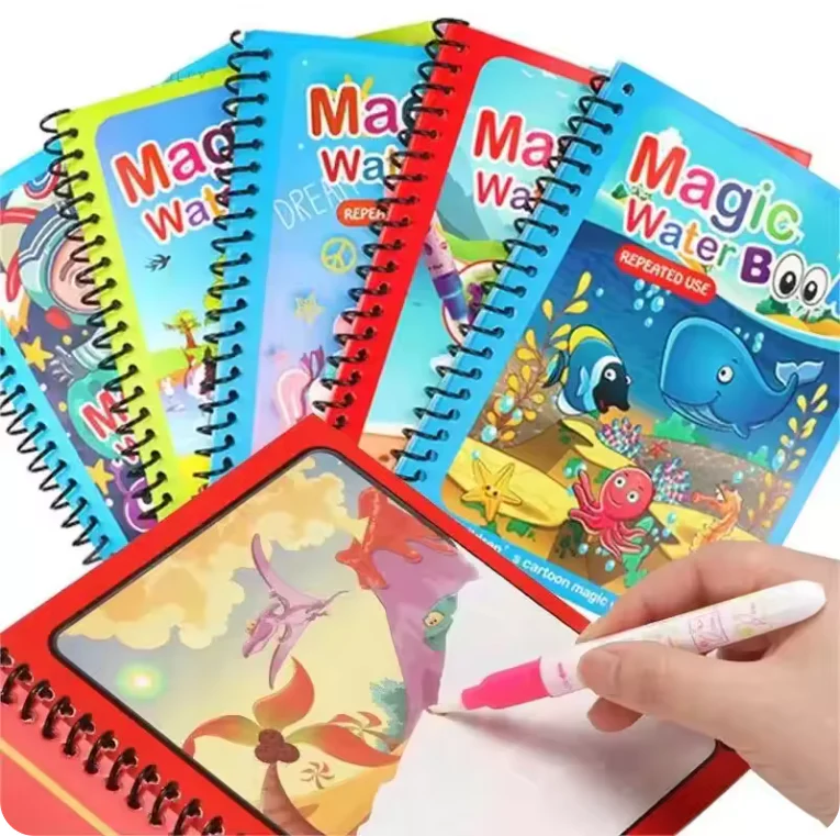 Montessori Magic Water Drawing Book – Reusable Sensory Coloring Activity - Image 3