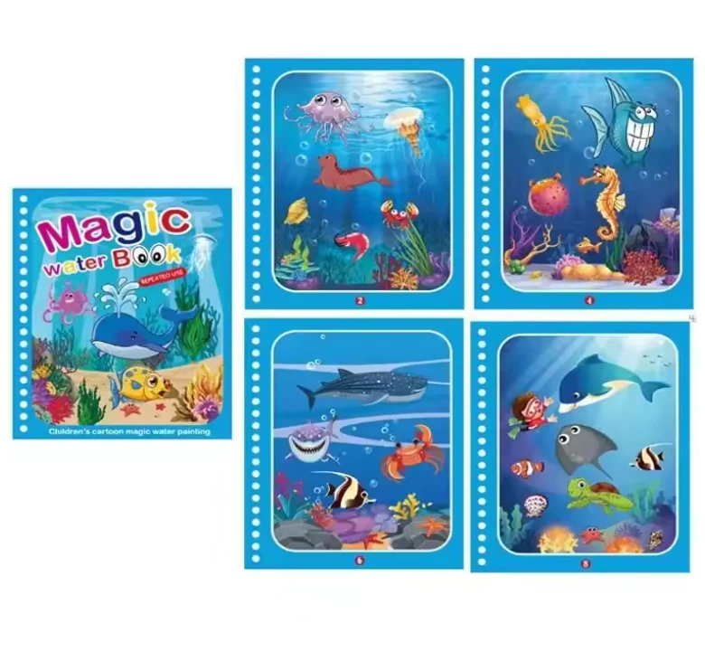 Montessori Magic Water Drawing Book – Reusable Sensory Coloring Activity - Image 5