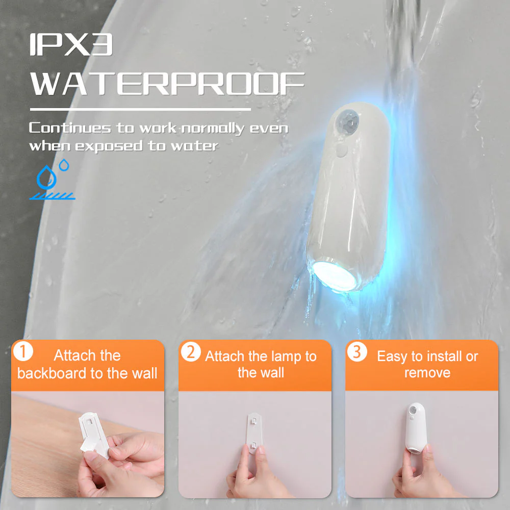 Motion Sensor Toilet Night Light (Rechargeable LED) - Image 2