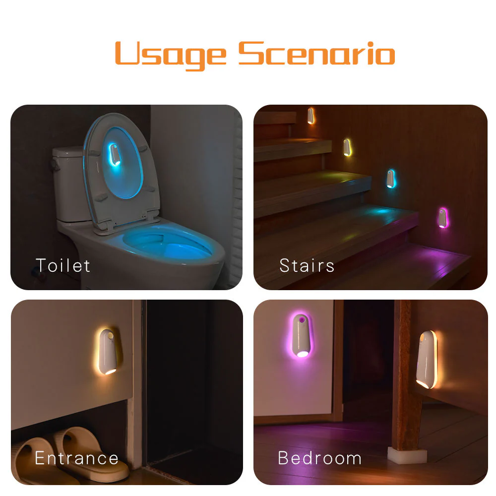 Motion Sensor Toilet Night Light (Rechargeable LED) - Image 6