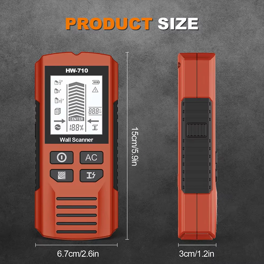 Multi-function 4-in-1 Stud Finder & Wall Scanner - Electronic Wood Depth Tracker - Image 6