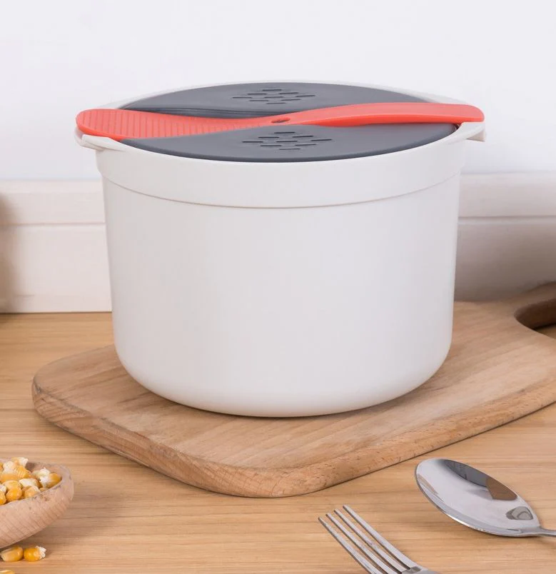Multi-Functional Microwave Steamer – PP Plastic with Lid and Tray