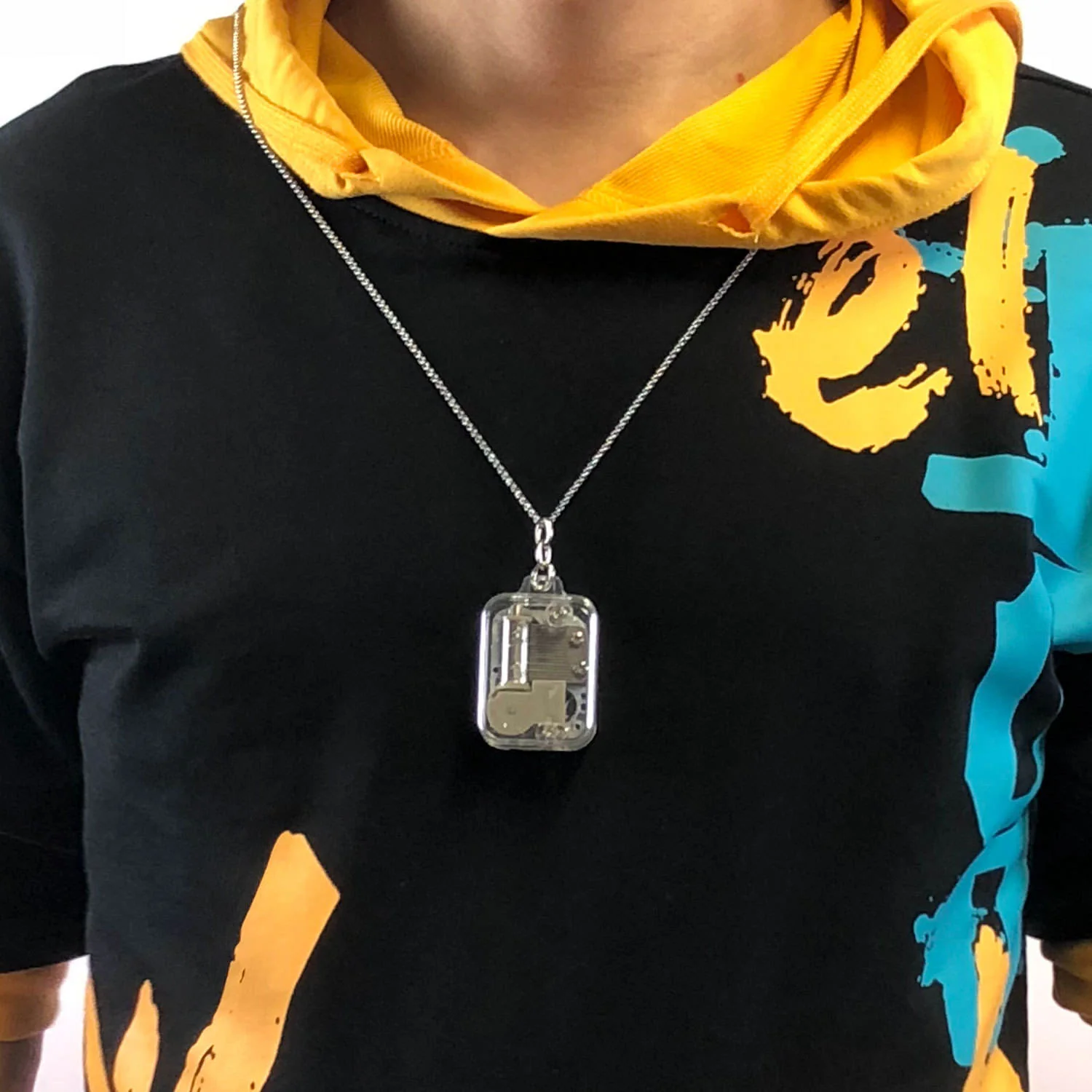 Music Box Pendant Necklace & Mini Keychain (Acrylic Gift Accessory) - Image 2