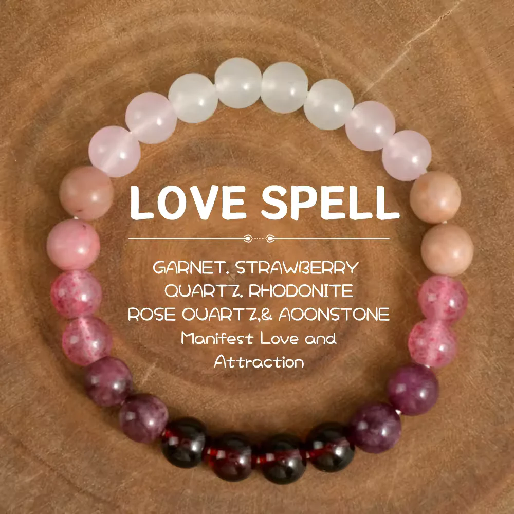 Natural Crystal Healing Bead Bracelet – Handcrafted Lucky Charm Cord - Image 7